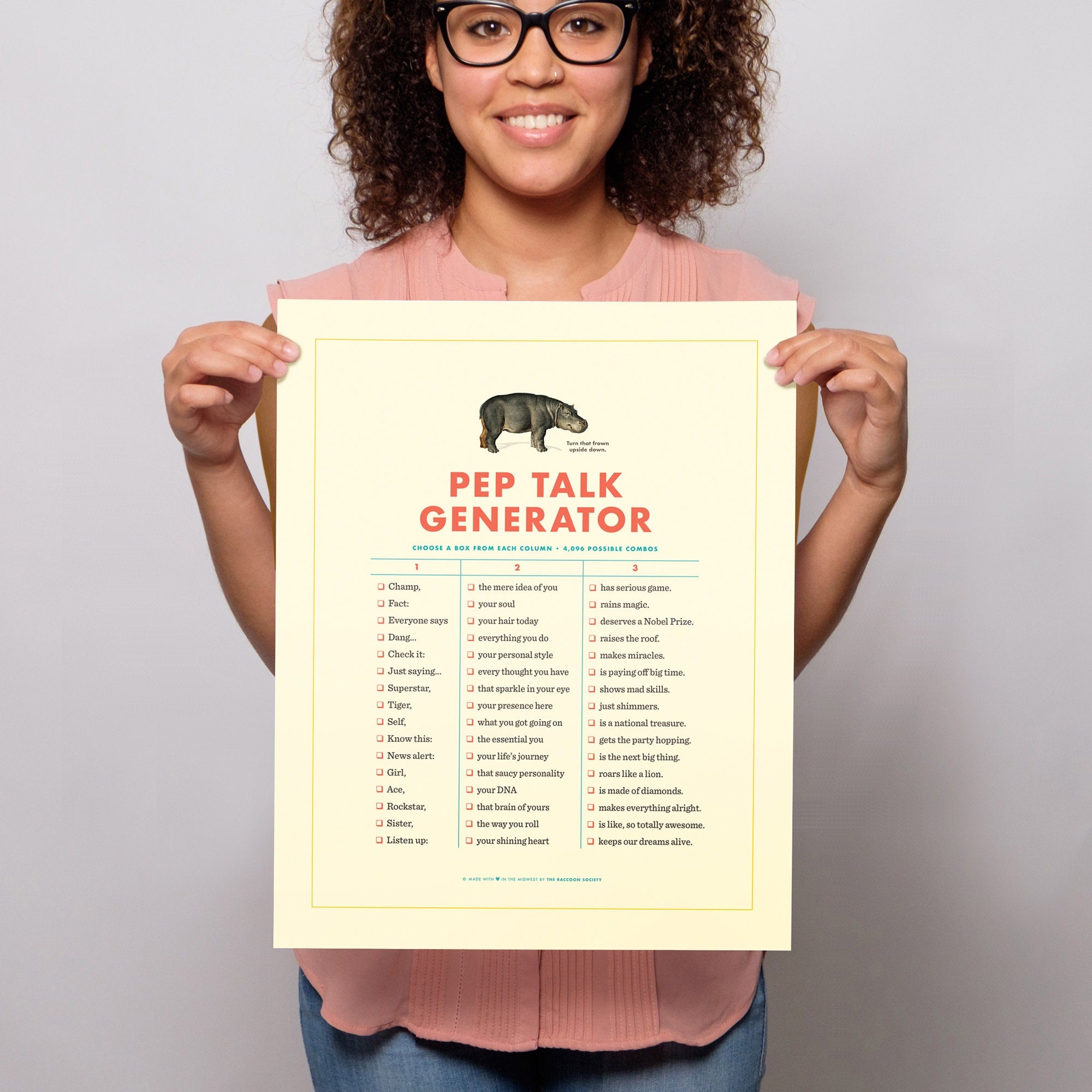Pep Talk Email Example Pep Talk Generator Poster – Curious Charts